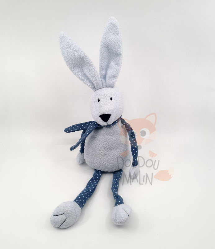  peluche lapin bleu étoile 30 cm 